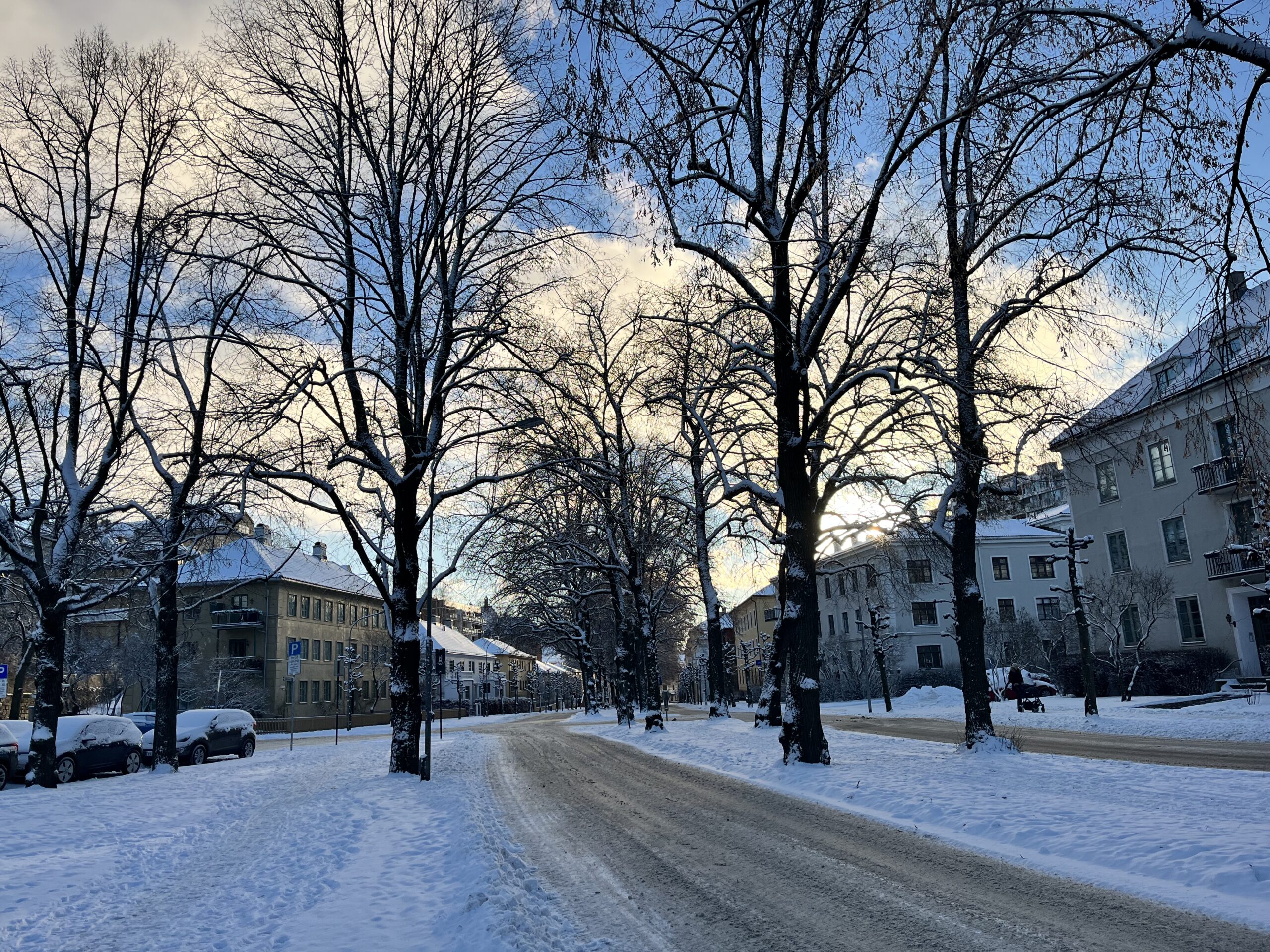 Digitale tjenester på Oslo Vest – vinterstemning i boligområde brukt som visuelt uttrykk for lokal tilstedeværelse